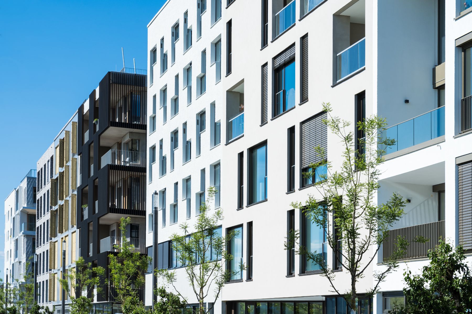 Modern condominium building